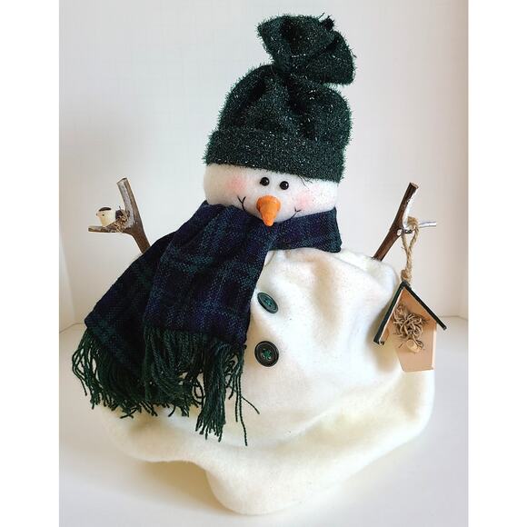 Christmas Winter Snowmen Matching Set Country Chic Fabric Felt Table Decor - Picture 3 of 4